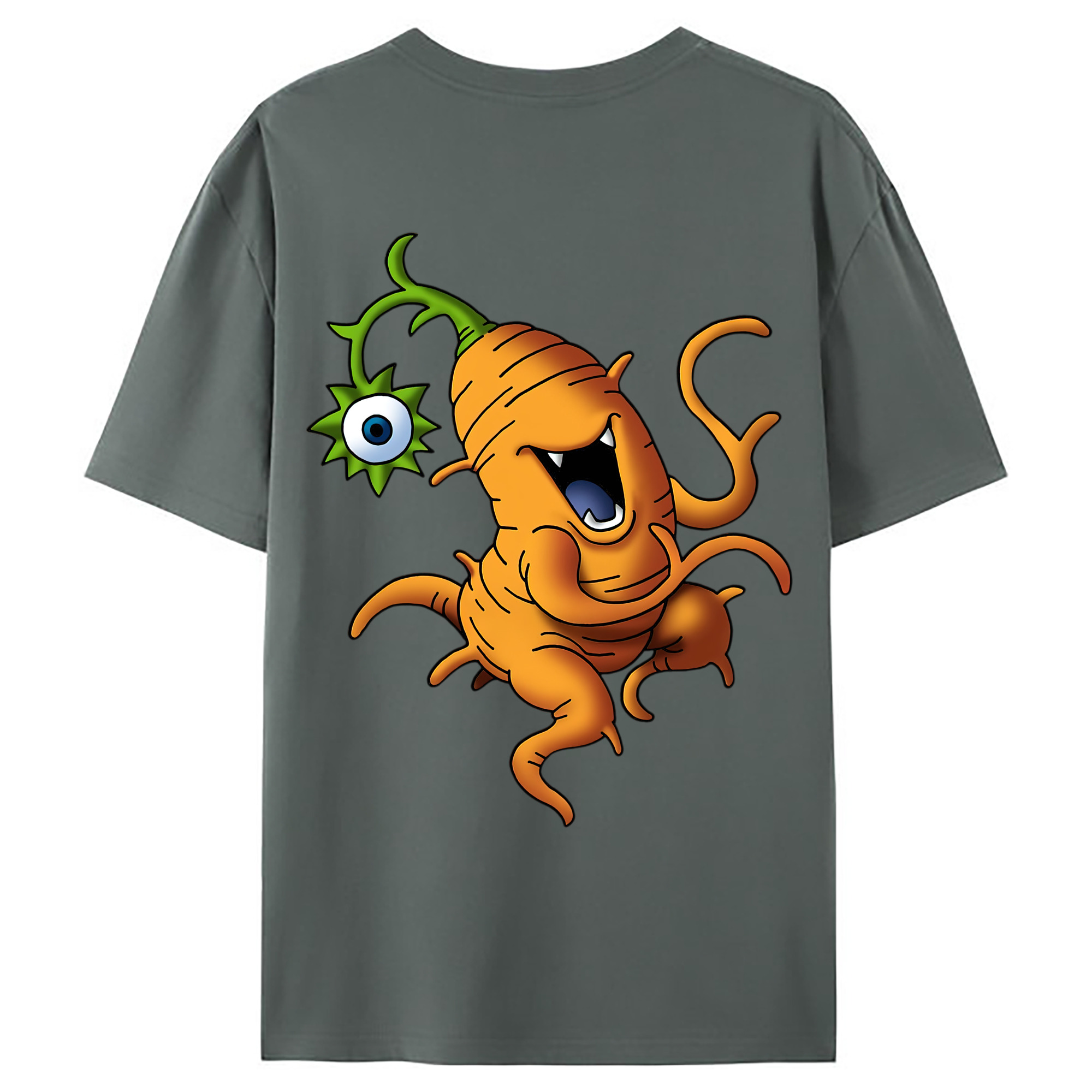 （画像用） ドラゴンクエスト Doragon Kuesuto Dragon Quest 綿100％ メンズ半袖Tシャツ（バックプリント） 通気性
